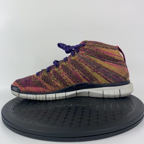 Nike Free Flyknit Chukka 'Multicolor Fireberry' 639700-501 Men's Size 10 - Picture 9 of 12
